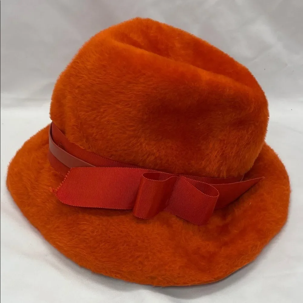 Vintage Orange Western Germany Empress Hat